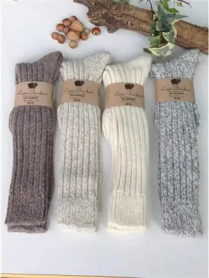 Maria Lungo Wool/Alpaca Knee High Socks in Ash