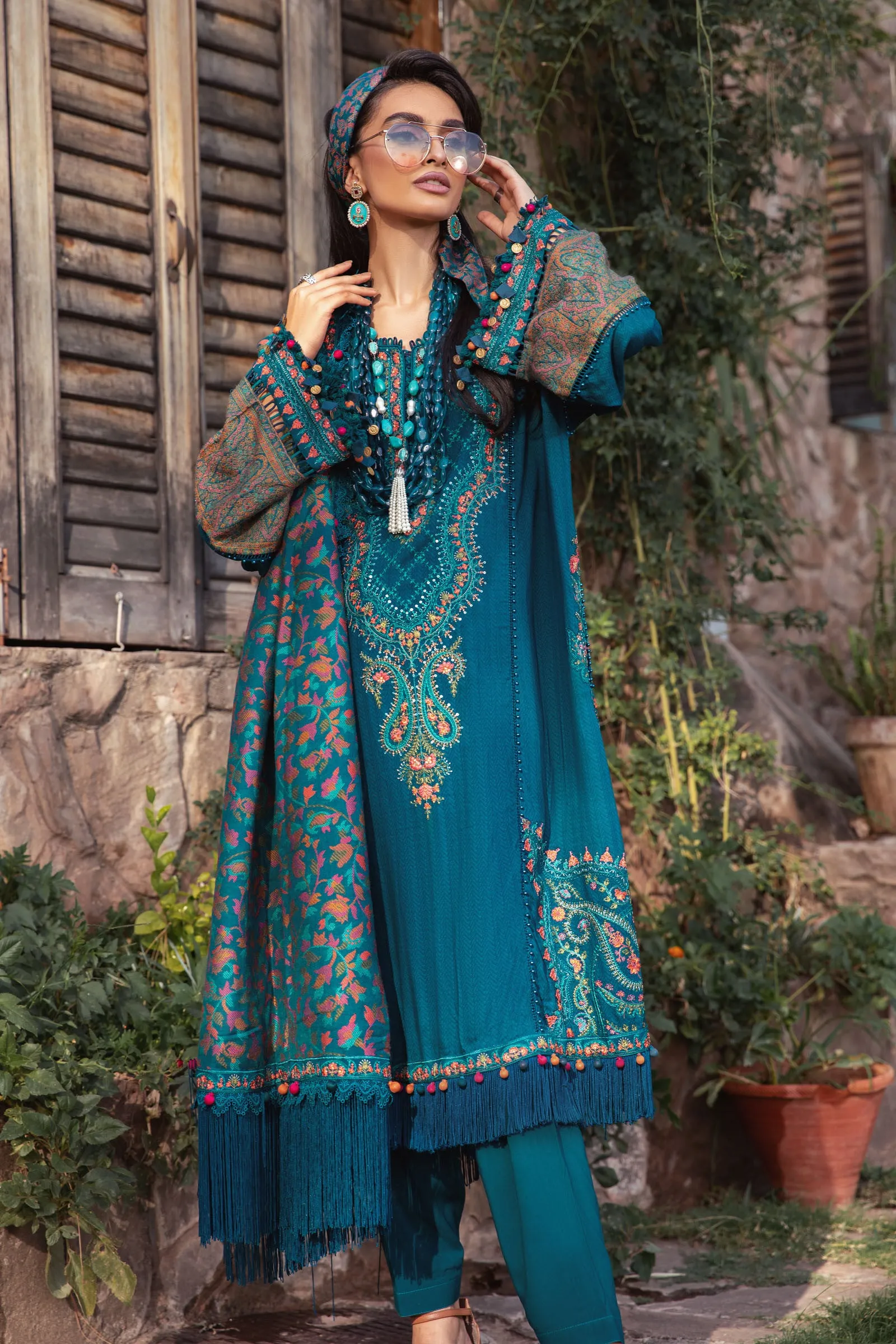 MARIA.B. Linen Luxury Winter Collection 2022 – DL-1009-Blue