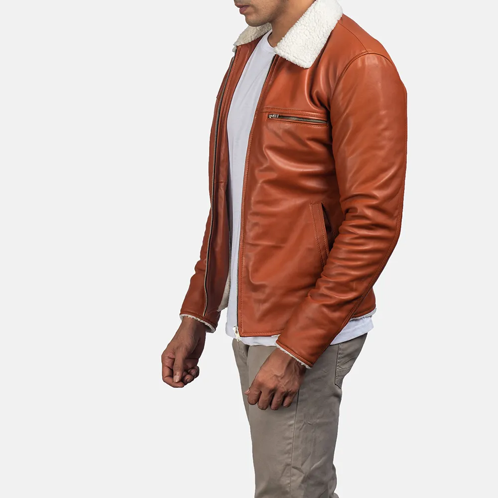 Men's Dan Frost Tan Shearling Jacket