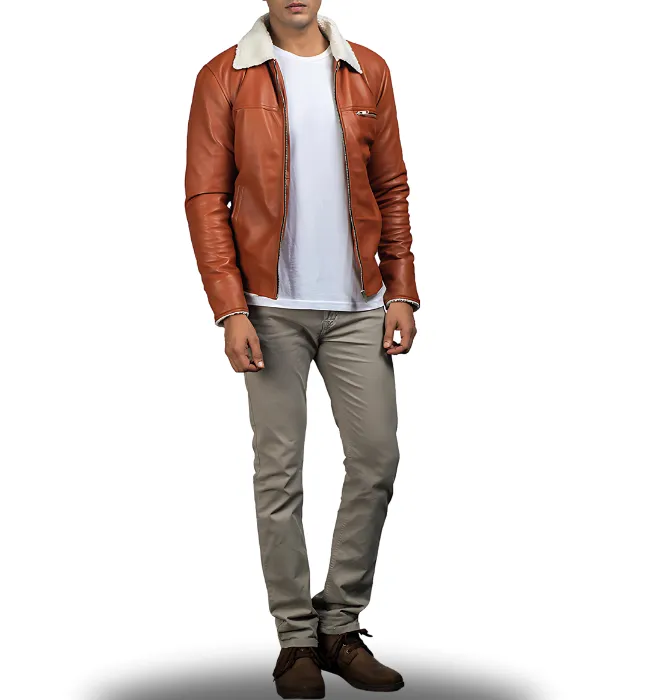 Men's Dan Frost Tan Shearling Jacket