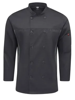 Men's Deluxe Airflow Chef Coat 054M - Charcoal