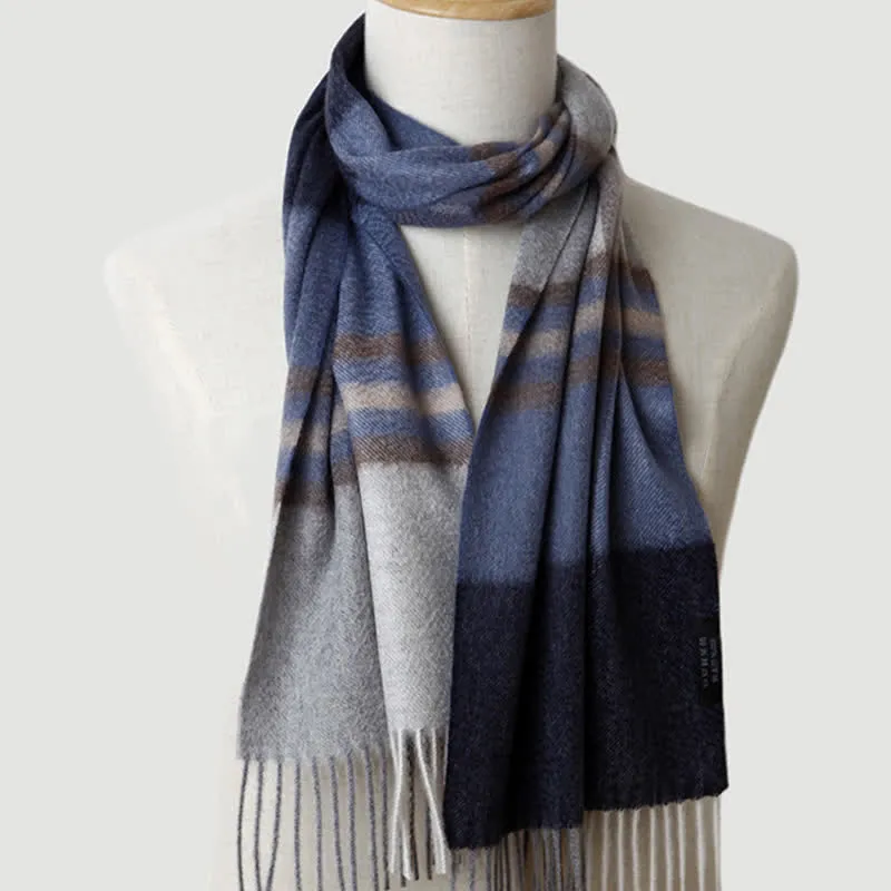 Men's Gentleman Three Colors Matching Plaid Cashmere Scarf