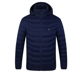 Men's Hooded Duck Down Heated Jacket