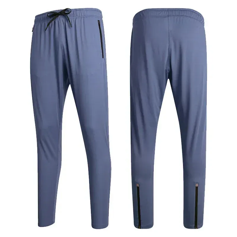 Men's Ice Silk Comfort Fitness Sweatpants Running Solid Color Elasticity Legging Bodybuilding Yoga Quick Dry Pants Go Hiking