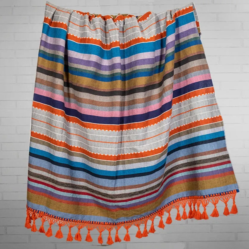 Mexican Handloomed Blanket 80" x 60"