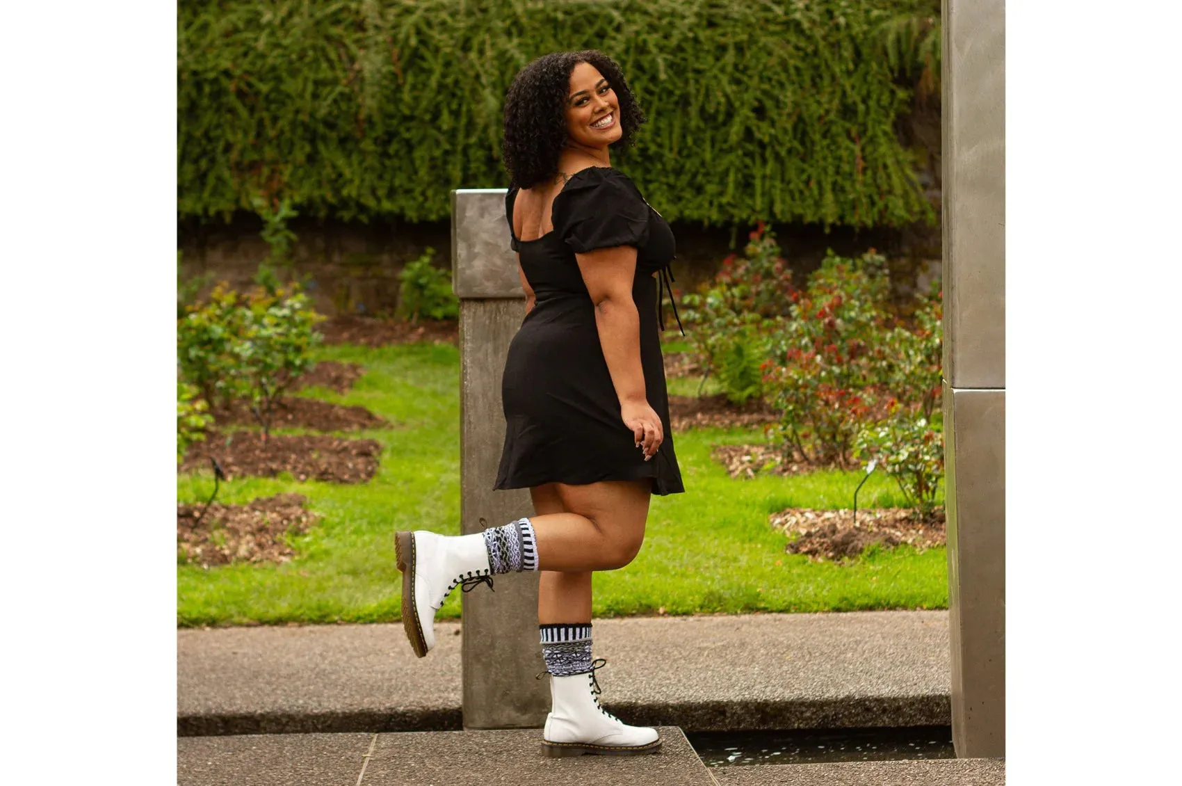 Midnight Recycled Cotton Knee High Socks