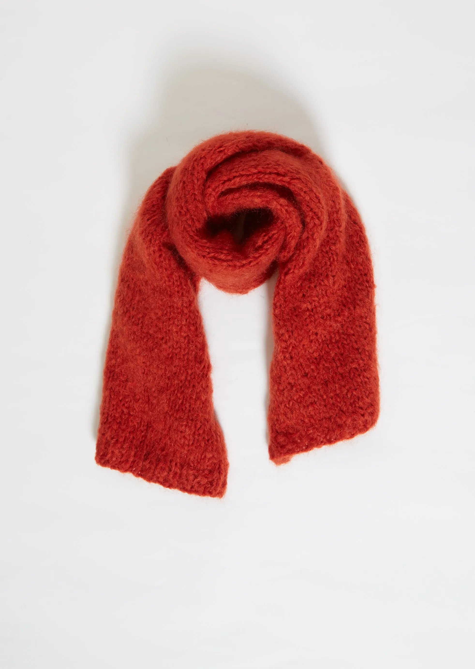 Mohair Scarf — Rust