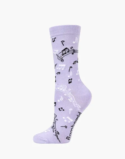 Music Maestro Women's Bamboo Crew Socks