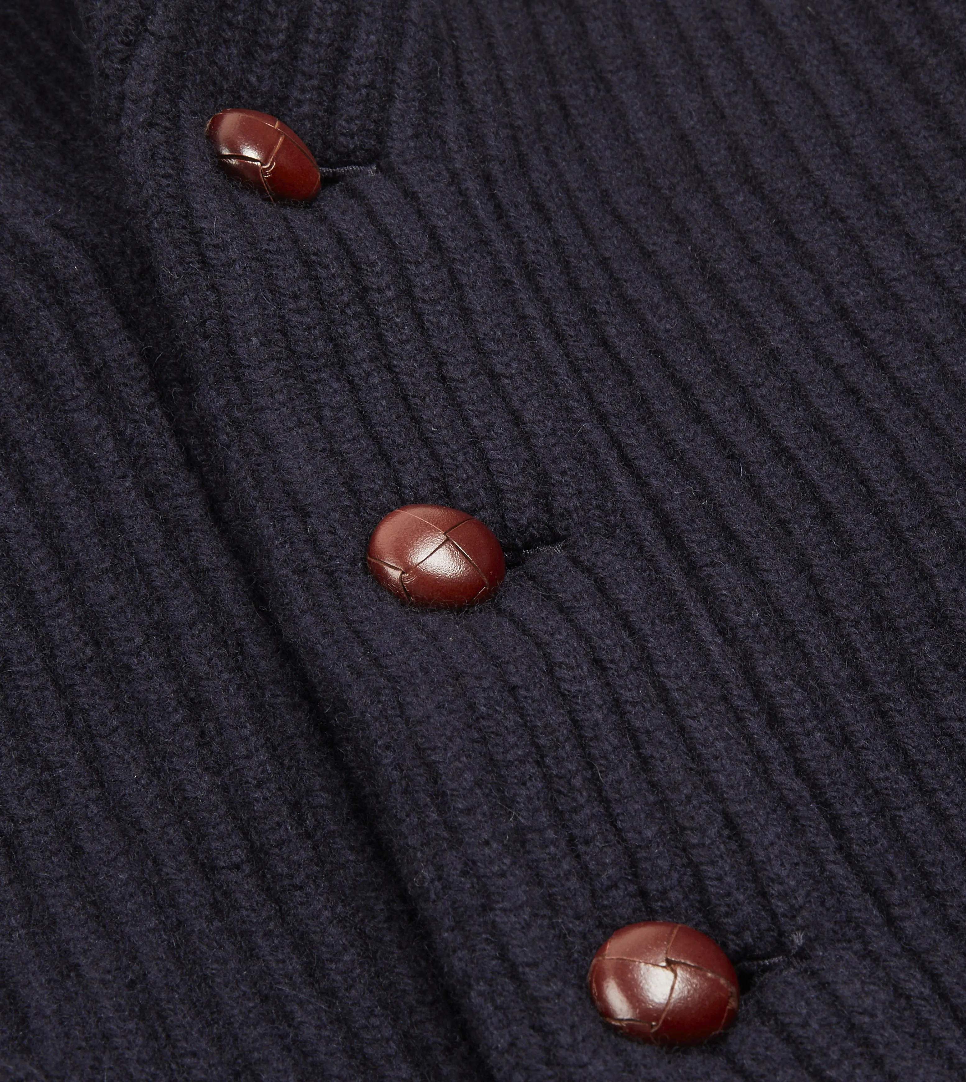 Navy Lambswool Shawl Collar Cardigan