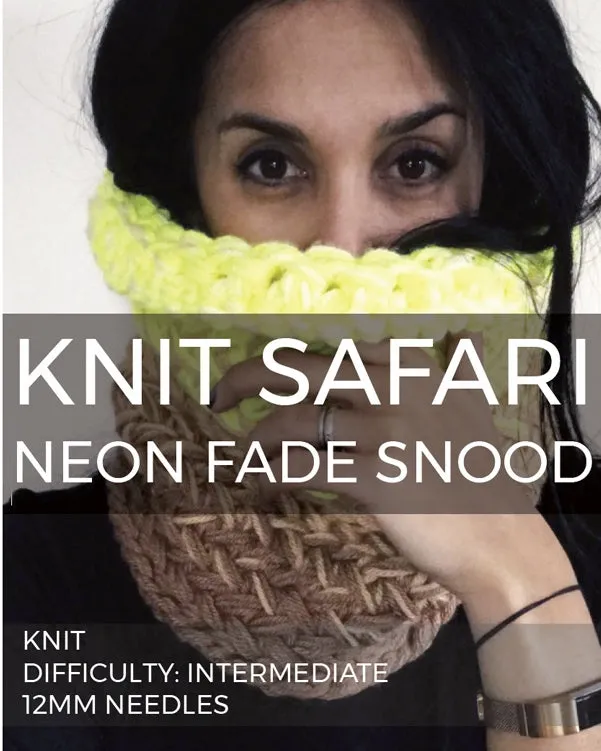 Neon Fade Snood - Downloadable Knitting Pattern