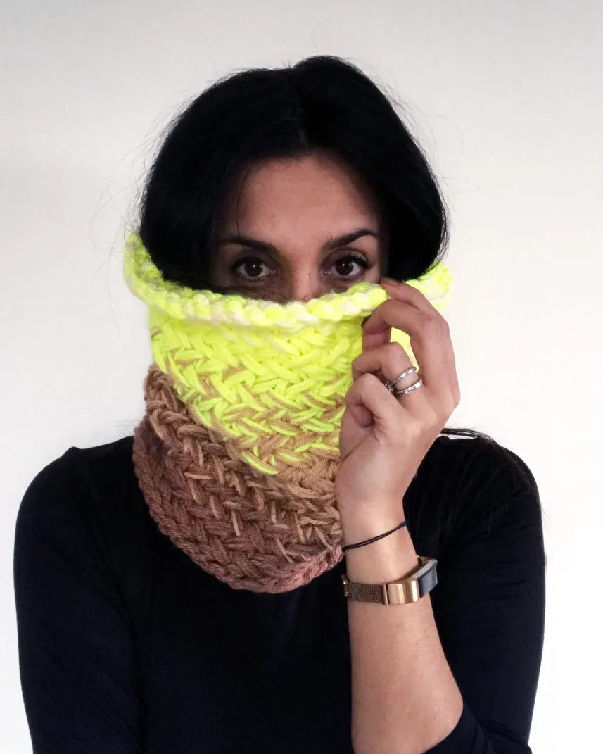 Neon Fade Snood - Downloadable Knitting Pattern