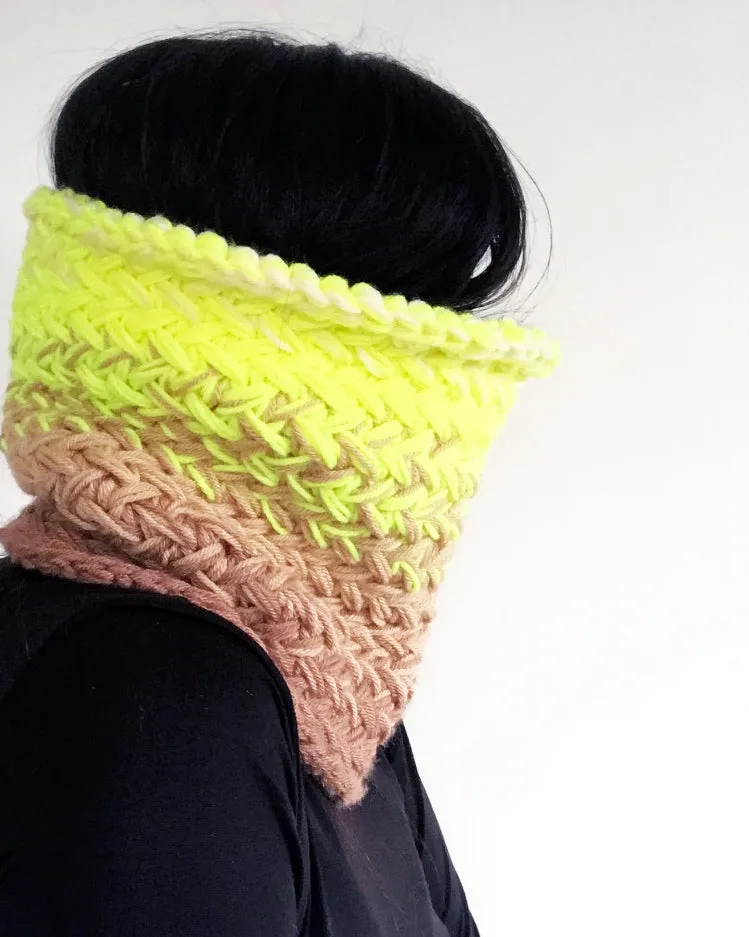 Neon Fade Snood - Downloadable Knitting Pattern