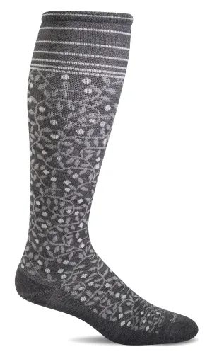 New Leaf Women's Bamboo/Merino Firm Graduated Compression Socks in Charcoal