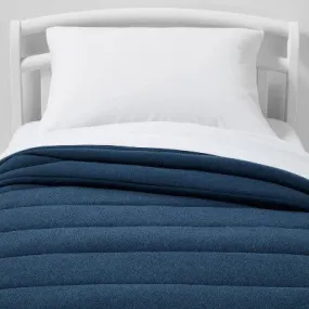 New - Toddler Channel Jersey Kids' Comforter Navy - Pillowfort