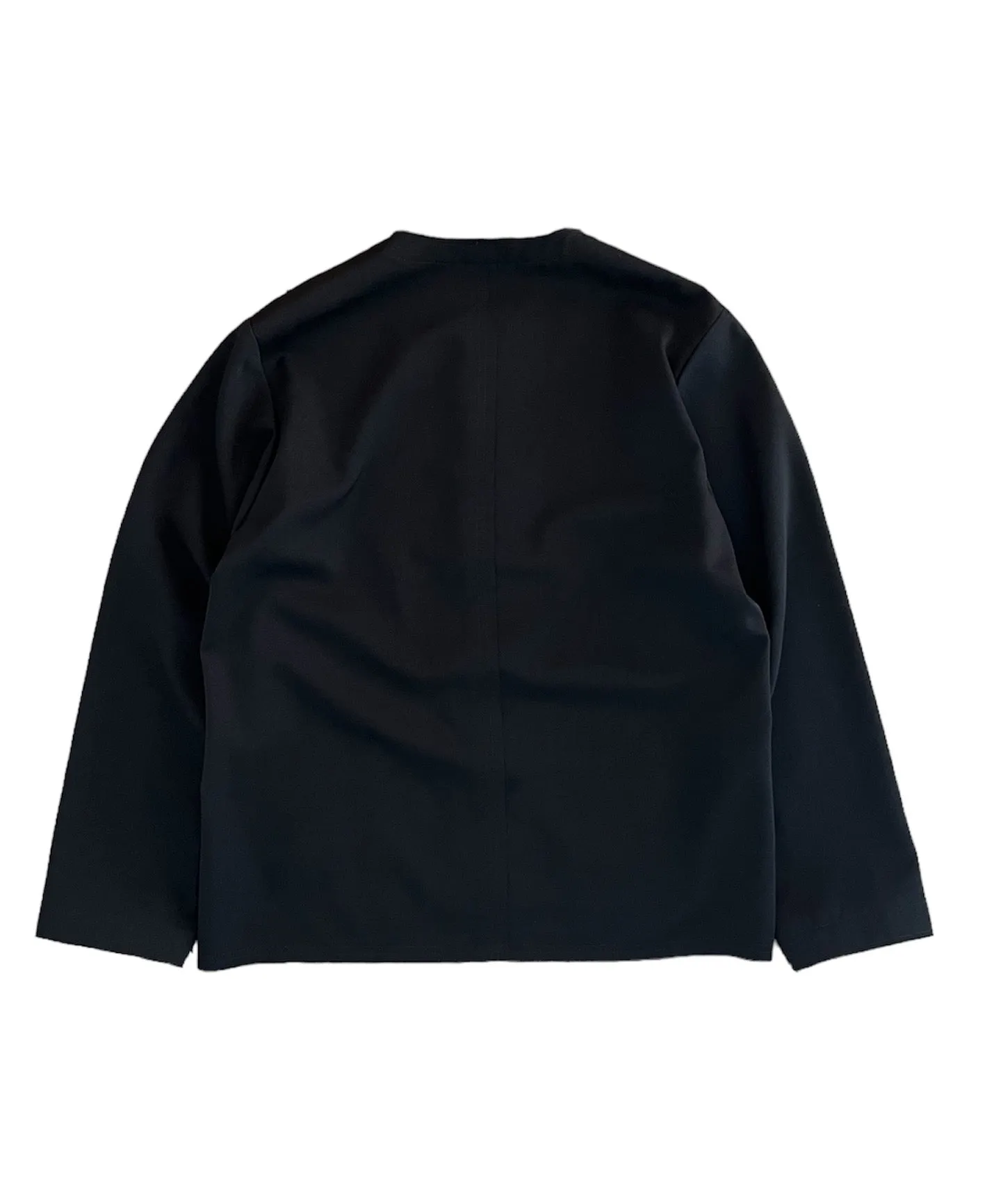 No collar jacket "BLACK"