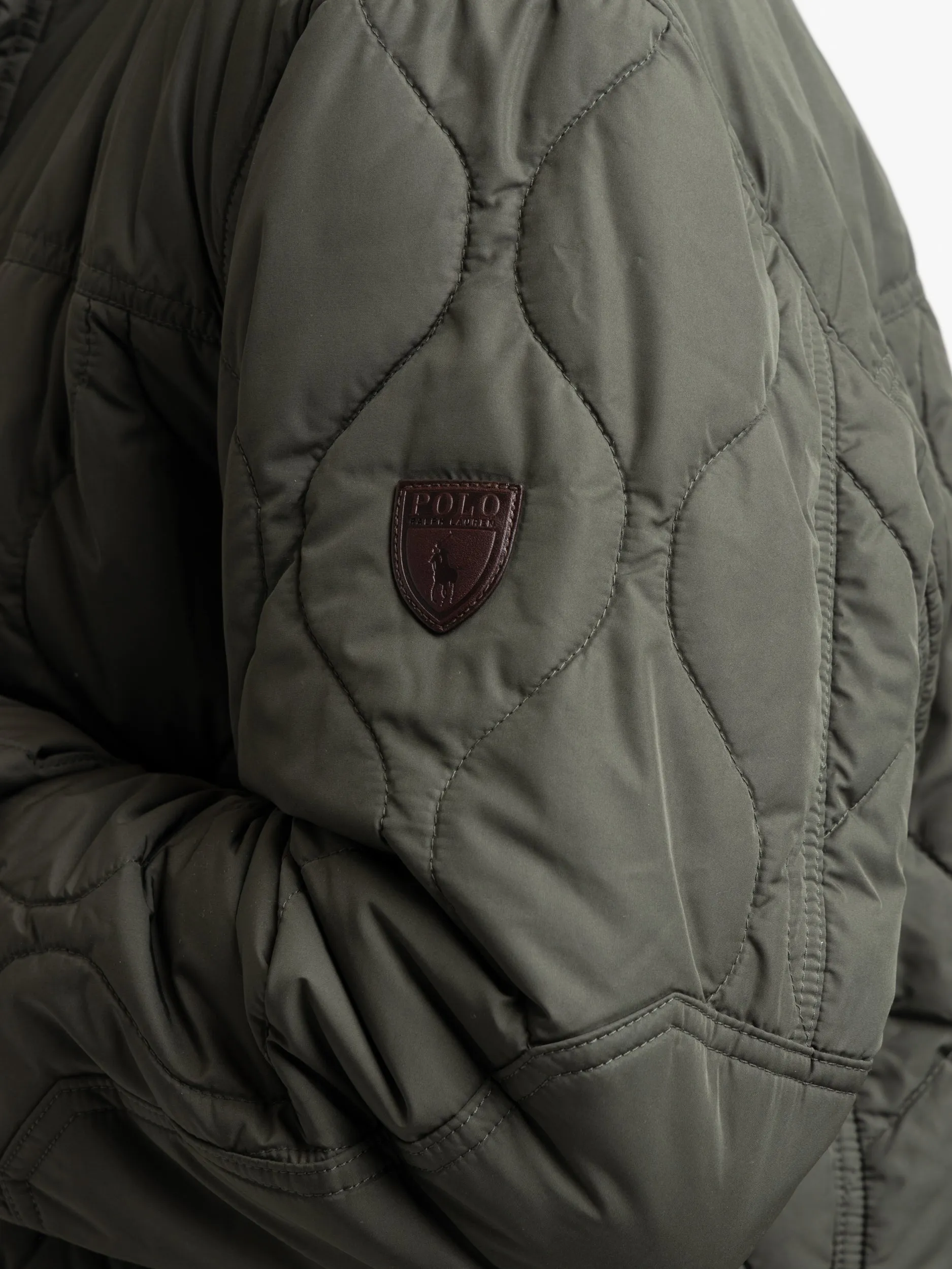 Olive Smoke Quilted Utility Jacket