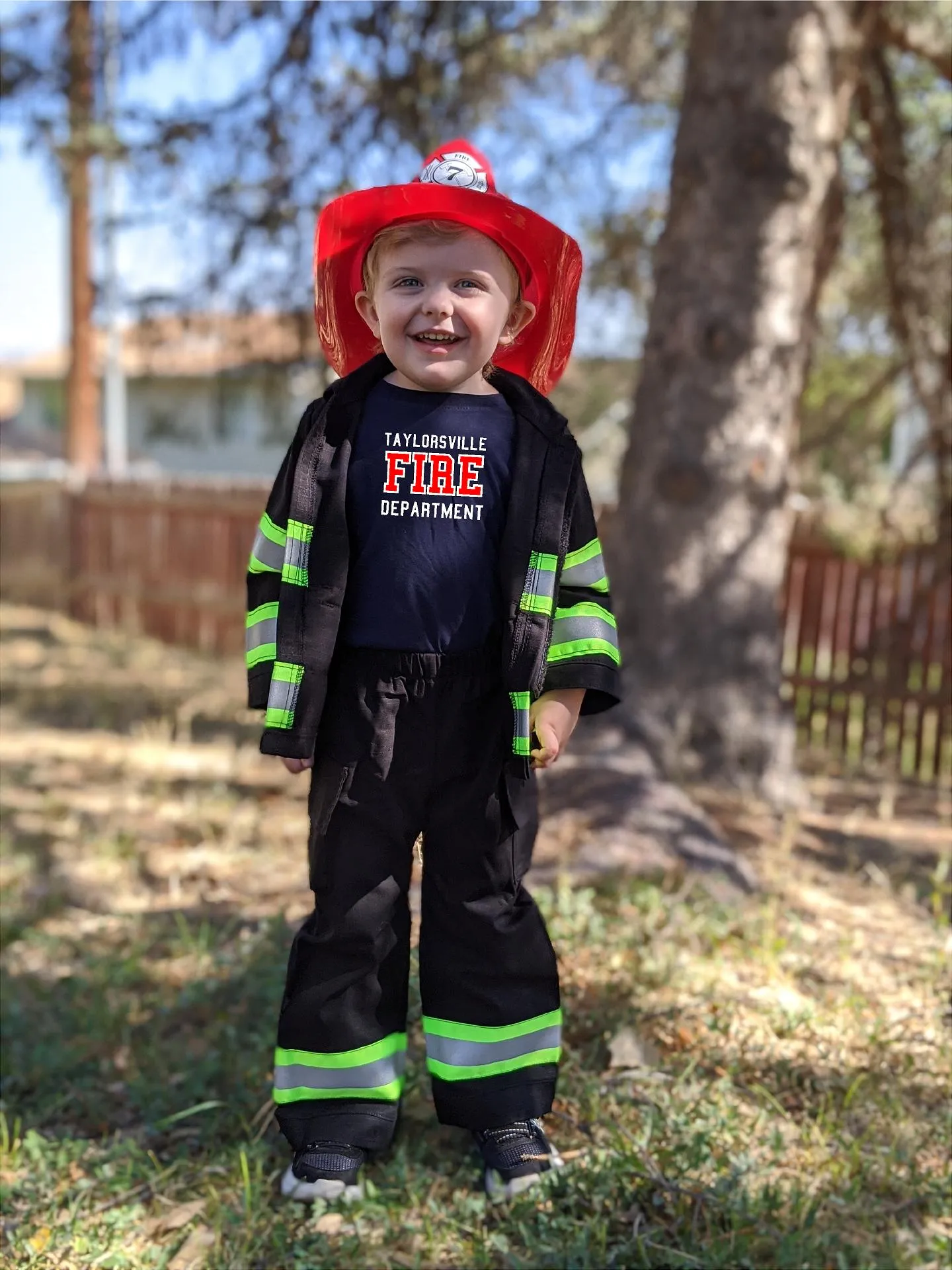 ORIGINAL Firefighter Personalized BLACK 3PC Toddler Outfit