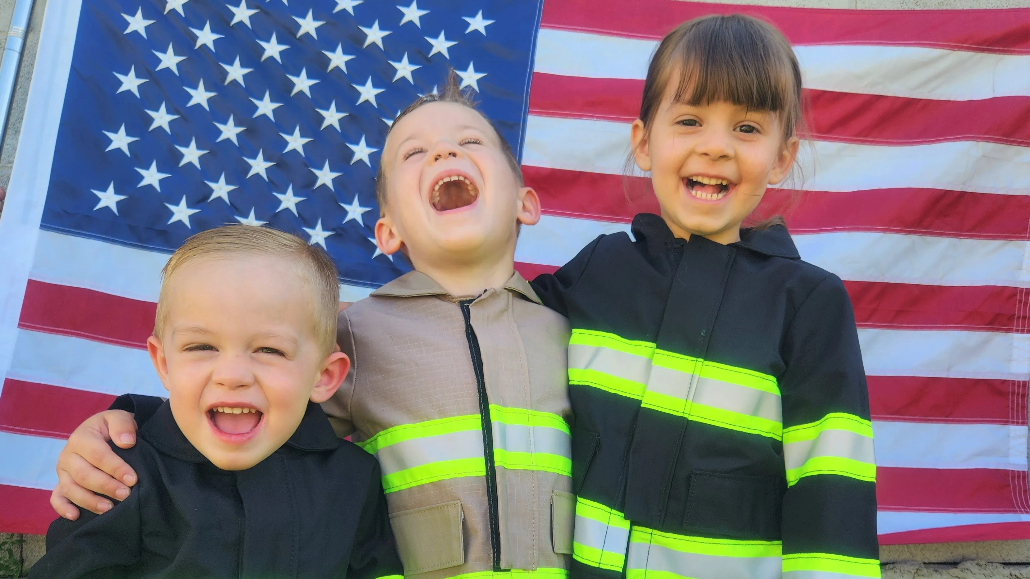 ORIGINAL Firefighter Personalized BLACK 3PC Toddler Outfit