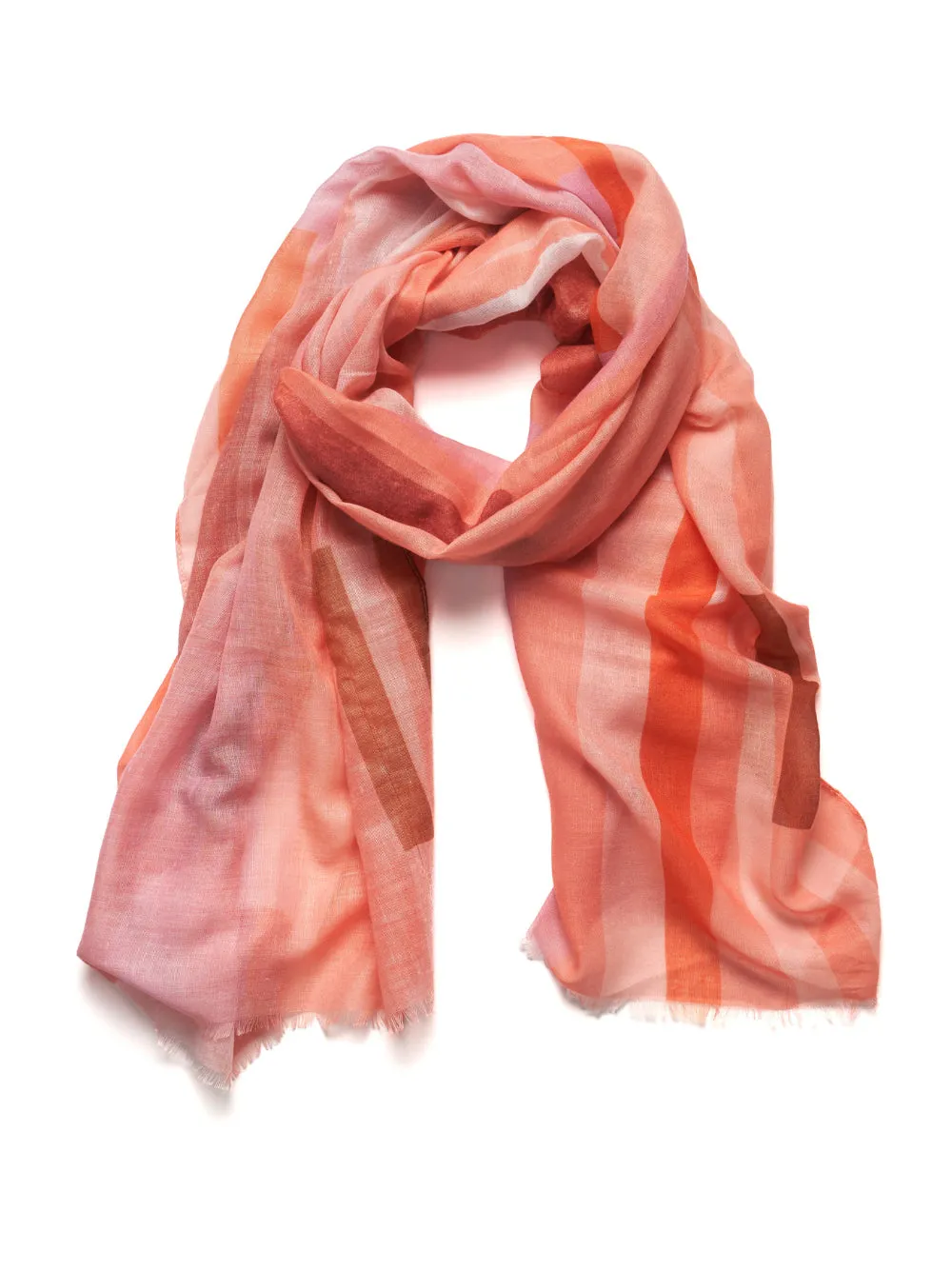 Paint Box Printed Scarf - Melon