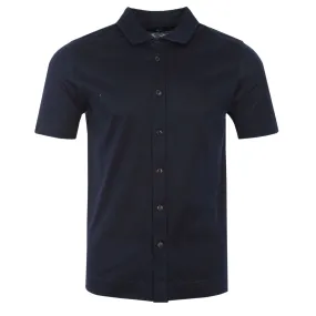 Pal Zileri Short Sleeve Button Thru Shirt in Navy