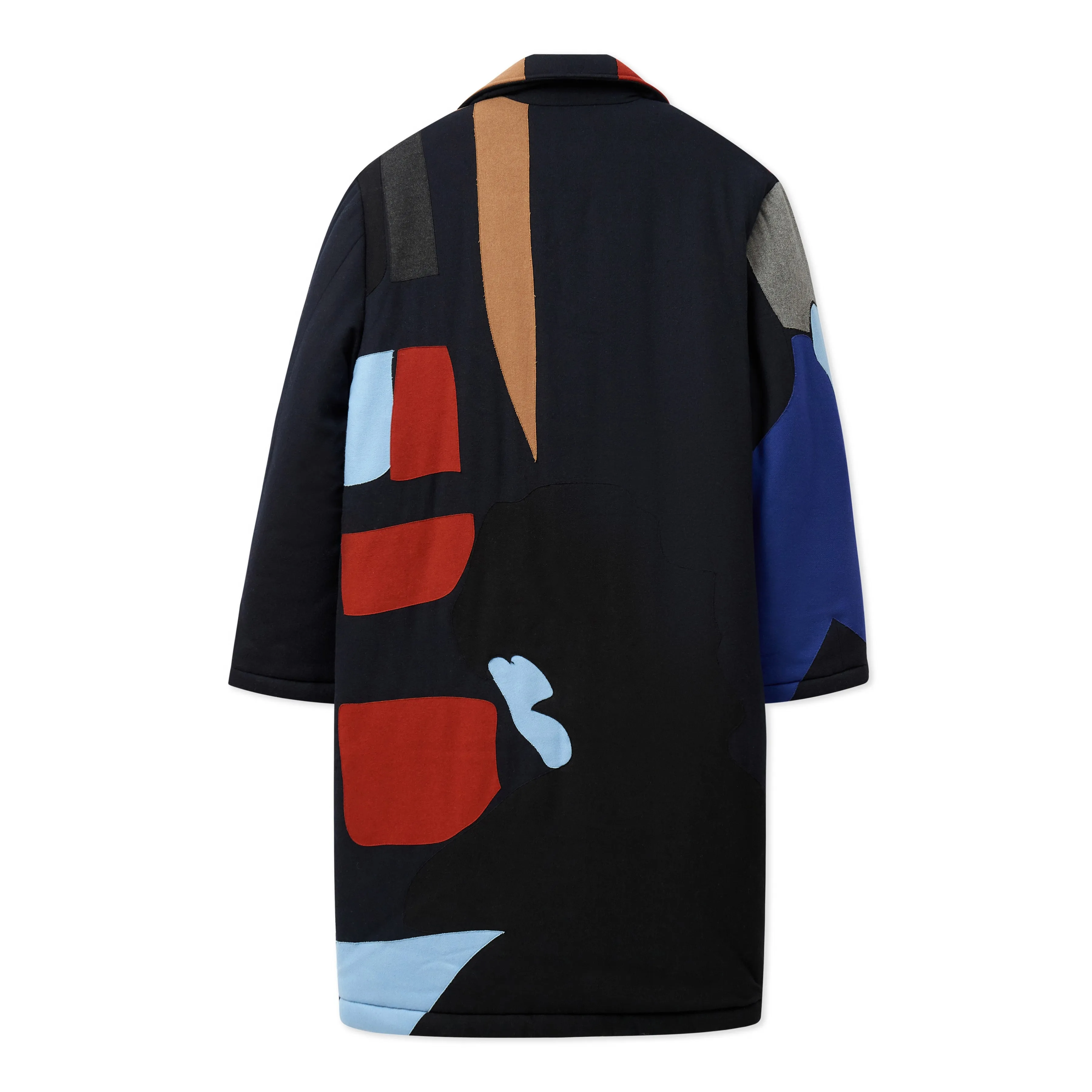 Patchwork Padded Overcoat [Multi]