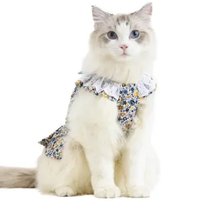 Pet Cat Skirt Neckline Lace Floral