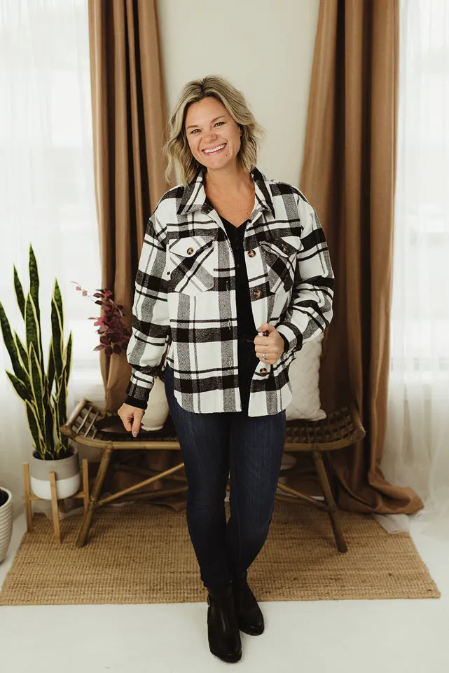 Plaid Longline Jacket