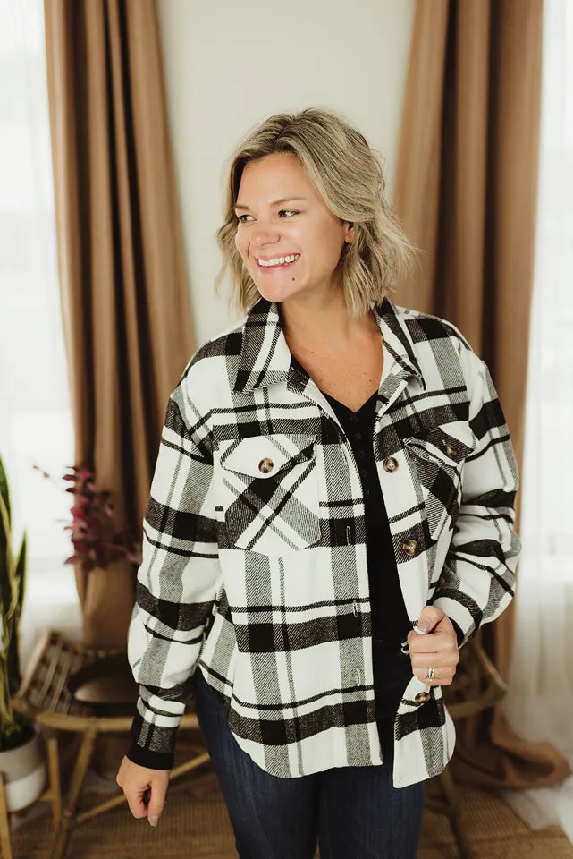 Plaid Longline Jacket