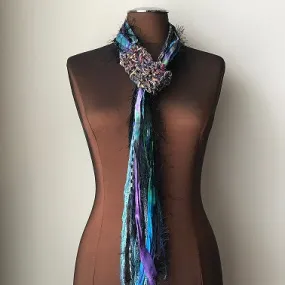 Purple & Blue Toned, Adjustable Scarf (AS51)