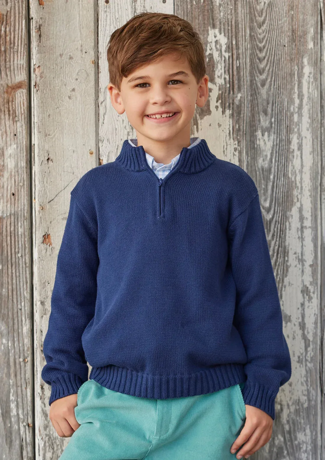 Quarter Zip Sweater - Navy