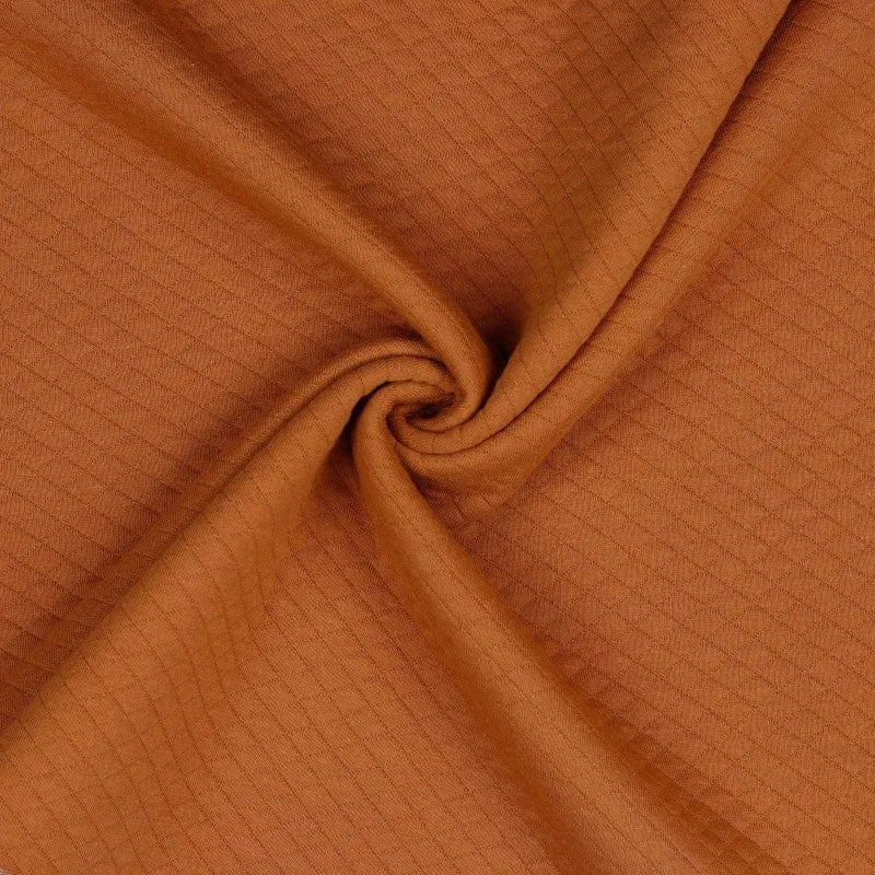 Quilted Cotton Knit - Rust