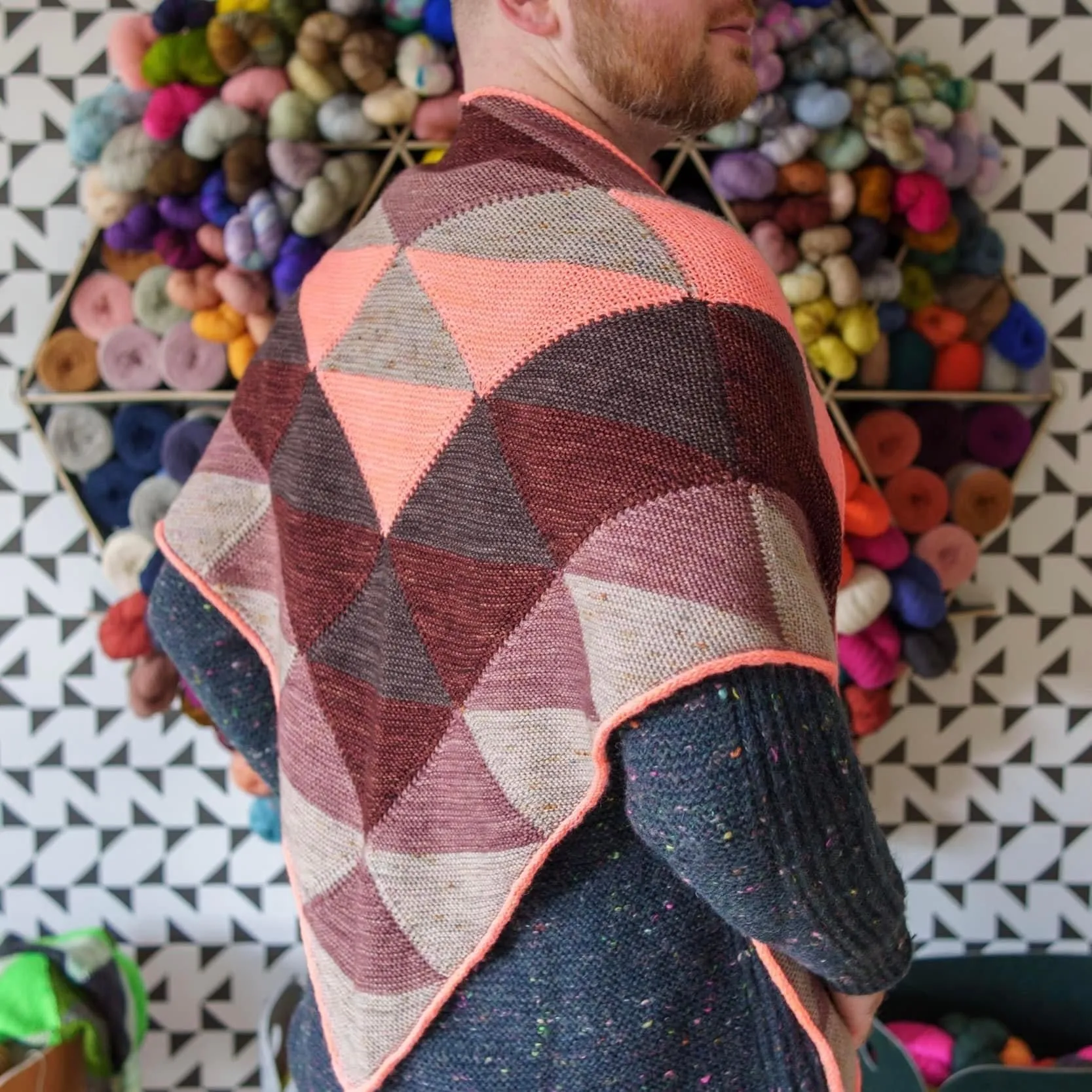 Quilted Triangles Shawl Kit