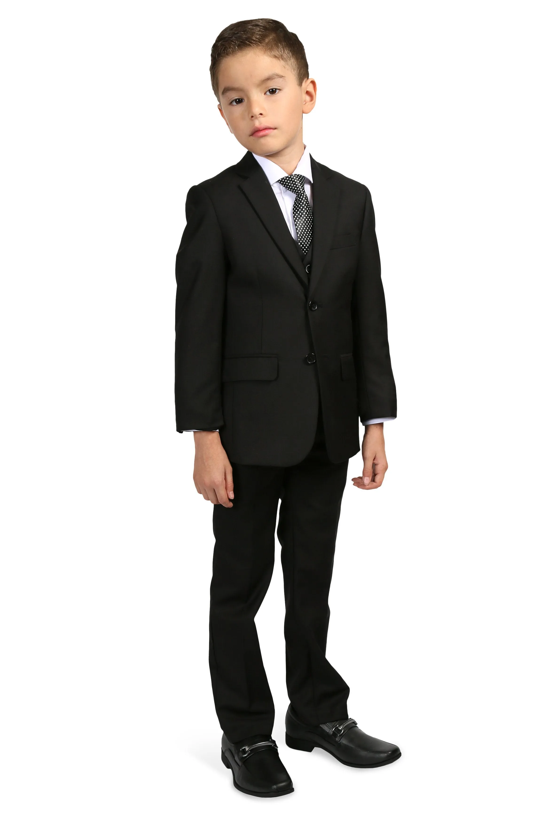 "Jax" Kids Black Suit (5-Piece Set)