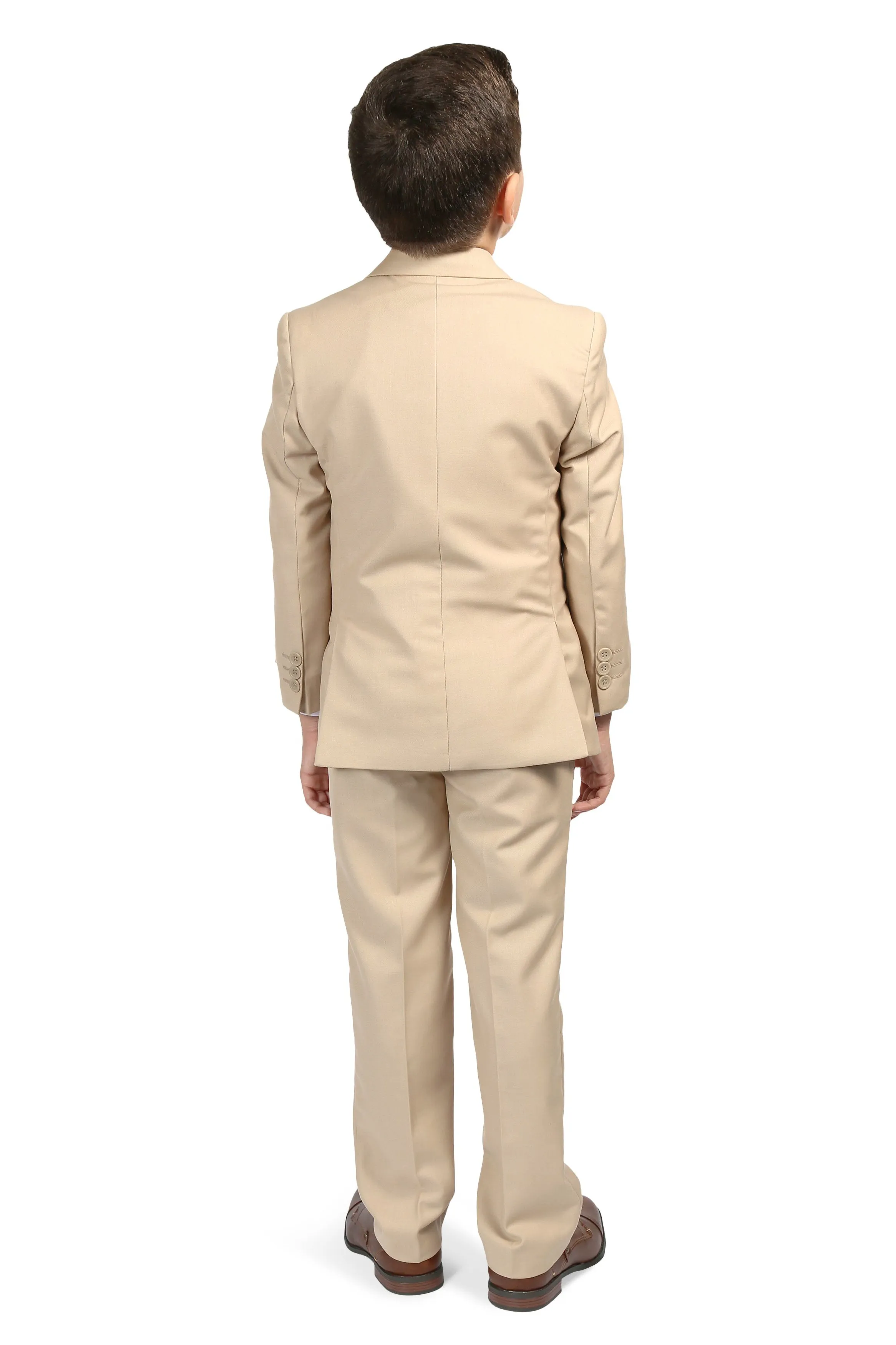 "Jax" Kids Tan Suit (5-Piece Set)