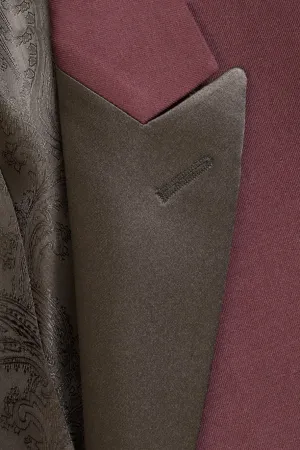 "Milan" Burgundy Tuxedo Jacket