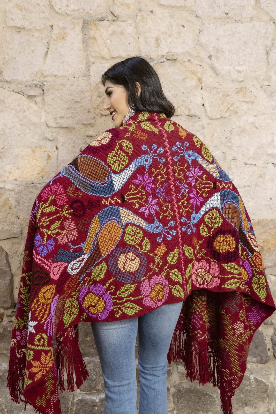 Rebozo Pavo Doble