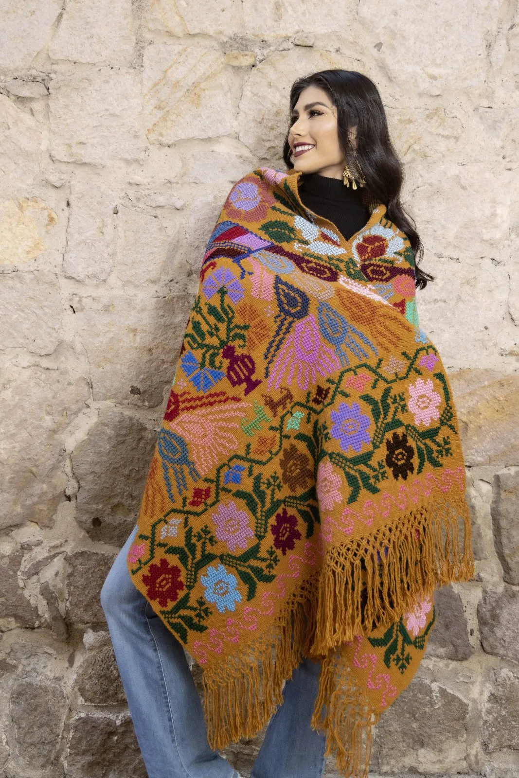 Rebozo Pavo Doble