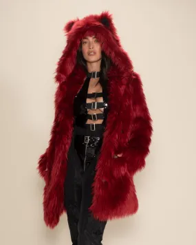 Red Velvet Wolf Classic Faux Fur Coat | Women's