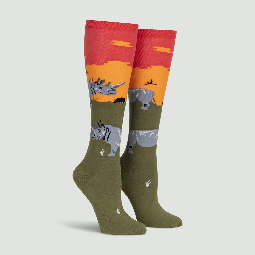 Rhino-Corn Women's Knee High Socks