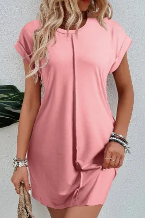 Rose Pink T-shirt Dress (40off)