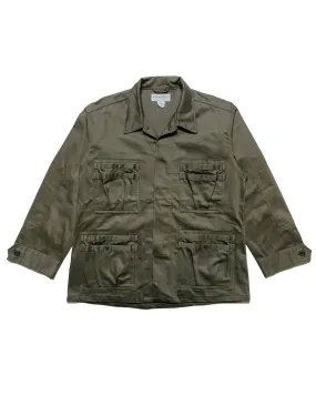 Sassafras Overgrown Fatigue Jacket Military Satin Olive