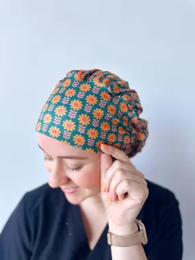 Scrub Hat - Quilted Sunflower