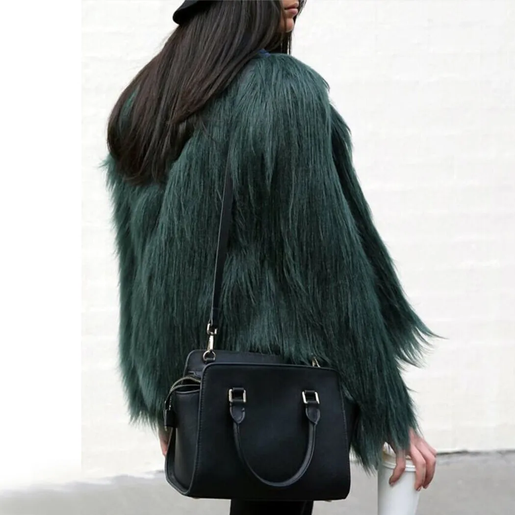 Shaggy Long Sleeve Coat