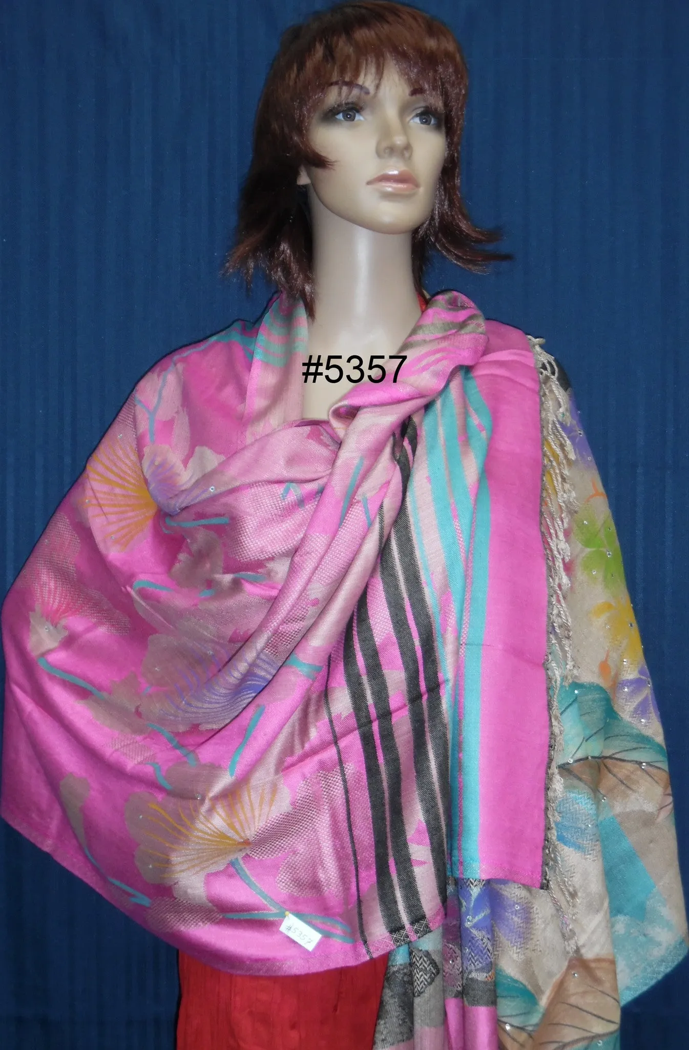 Shawl 5358 Pashmina Angora Kashmiri Winter Wear Shawl Wrap Shieno Saris