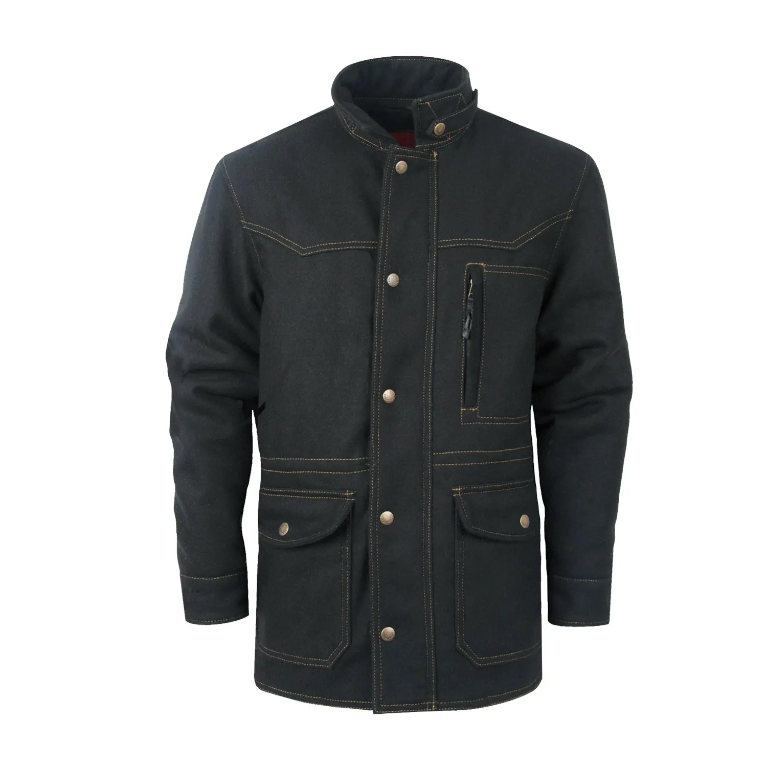 STS Ranchwear Mens Grandale Black 100% Wool Chore Jacket