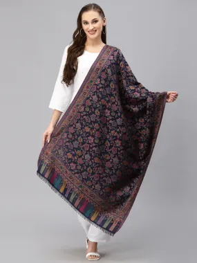 Style Quotient Women Blue & Pink Woven Design Shawl