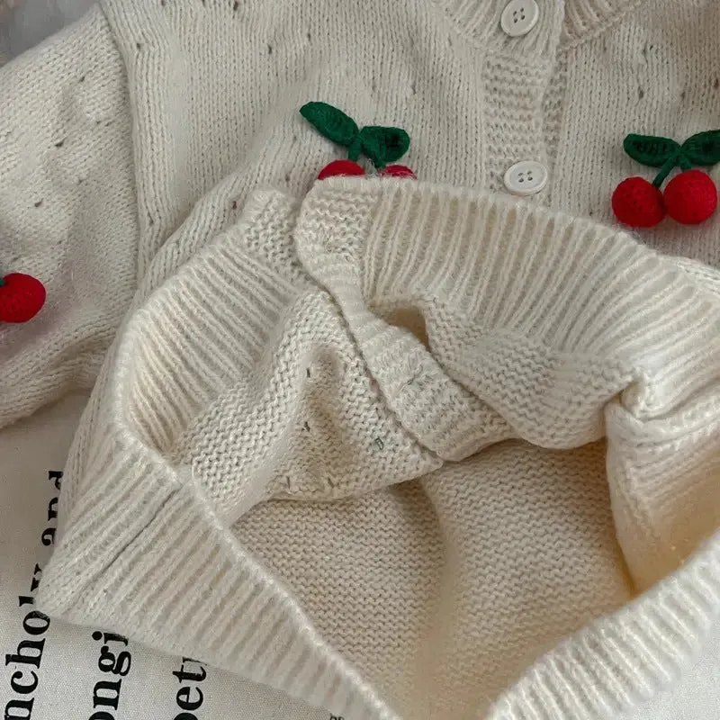 Stylish Flower Baby Girl  Knitted Cardigan