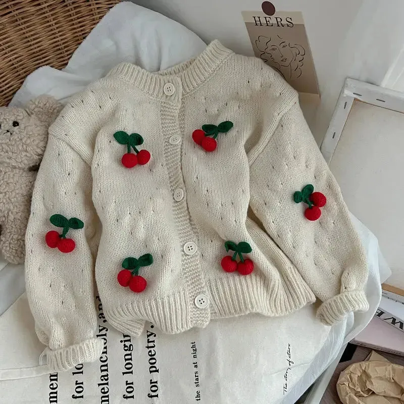 Stylish Flower Baby Girl  Knitted Cardigan