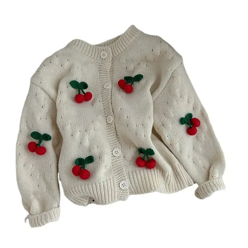 Stylish Flower Baby Girl  Knitted Cardigan