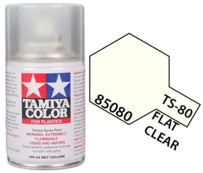 Tamiya 85080 TS-80 Matte Flat Clear Top Coat Lacquer Spray Paint 100ml TAM85080